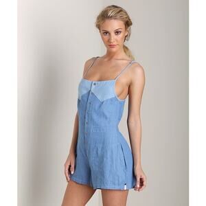 One Teaspoon Smokey Chambray Jumpsuit Romper, Size S